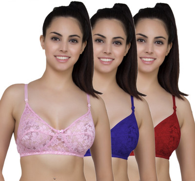 LoveBeauty Women Full Coverage Non Padded Bra(Multicolor)