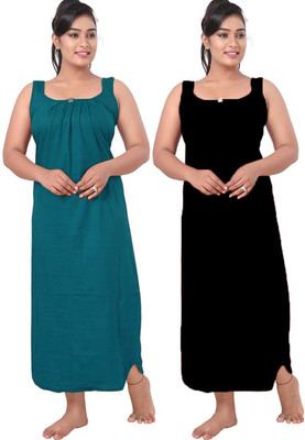 UNIQUE COLLECTONS Women Petticoat Slip(Pack of 2)