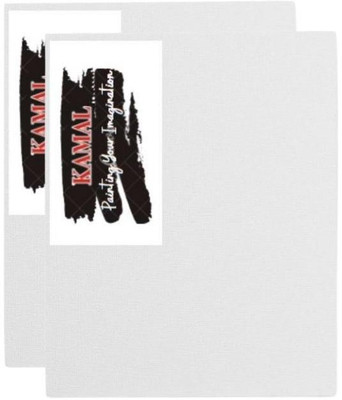 KAMAL canvas Cotton Medium Grain Board Canvas (Set of 2)(White)