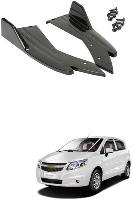 PRTEK Plastic Car Bumper Guard(Black, Pack of 2, Chevrolet, Universal For Car, Sail UVA, Universal For Car)