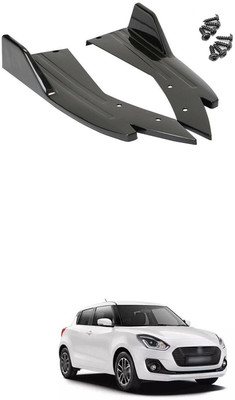 PRTEK Plastic Car Bumper Guard(Black, Pack of 2, Maruti, Universal For Car, Swift, Universal For Car)