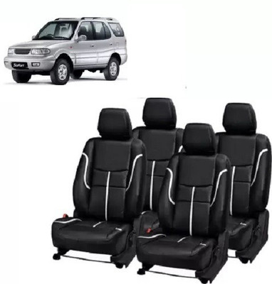 autodesign PU Leather Car Seat Cover For Tata Safari Dicor(Split Back Seat, 7 Seater, 2 Back Seat Head Rests)