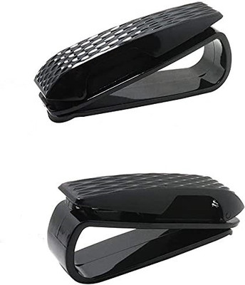 CARWORLD Anti Scratch | Soft | Carbon Finish | 3R Car Sunglass Holder Clip | For all cars Black Car Sunglass Clip Holder