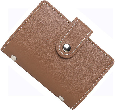 Flipkart SmartBuy Brown PU Leather PVC Business Credit/Debit 24 Card Holder(Set of 1, Brown)