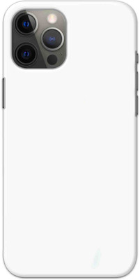 NDCOM Back Cover for iPhone 13 Pro Plain White Printed(Multicolor, Hard Case, Pack of: 1)