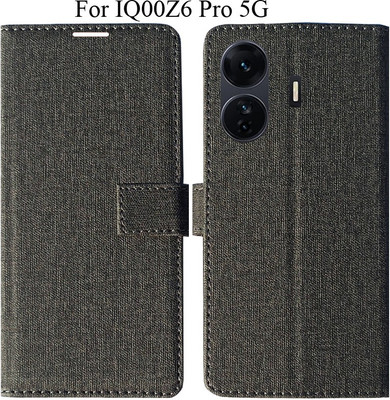 MYSHANZ Flip Cover for iQOO Z6 Pro 5G(Grey, Magnetic Case)