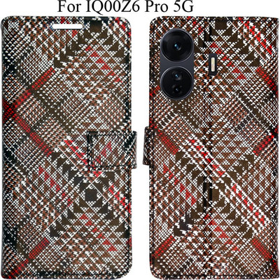 MYSHANZ Flip Cover for iQOO Z6 Pro 5G(Red, Magnetic Case)