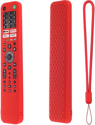 Oboe Front & Back Case for Sony Smart Tv A80J X80J X85J X90J X95J Voice Remote RMF-TX520P Protective Cover with Loop 1(Red, Shock Proof, Silicon, Pack of: 1)