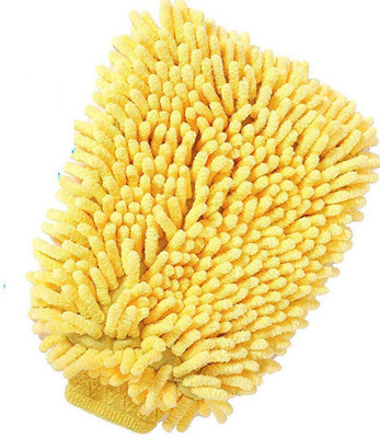 Giffy ® Highly Absorptive Double Sided Microfiber Wash Mitt Hand Gloves, Dust Cleaner Wet and Dry Glove(Large)