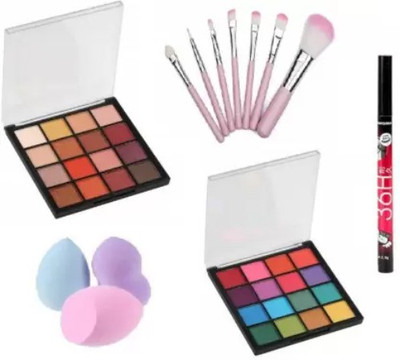 Pohok MINI EYESHADOW HR K012 BOTH SHADE + MAKEUP BRUSHES + YANQINA EYELINER + 3 BEAUTY BLENDER PUFF (13 Items in the set)(13 Items in the set) Pohok MINI EYESHADOW HR K012 BOTH SHADE + MAKEUP BRUSHES + YANQINA EYELINER + 3 BEAUTY BLENDER PUFF (13 Items in the set)(13 Items in the set)