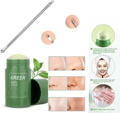 Yuency Pimple remover tool & Green Tea Purifying Clay Stick Mask Oil Control(2 Items in the set)