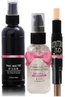 AMOSFIA PERFECT MATTE FINISH 2IN1 CONCEALER AND CONTOUR & MAKEUP FIXER WITH FACE PRIMER(2 Items in the set)