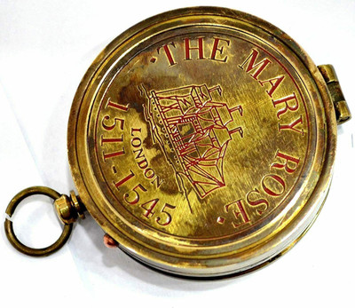 AkMart Nautical Antique The Marry Rose London 1511-1545 Compass Maritime Gift Compass(Brown)
