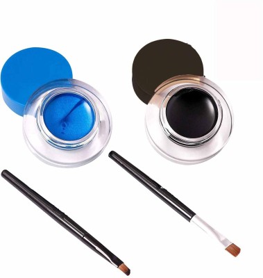 YAWI 2 in 1 Waterproof & Smudge Proof 24 Hours Gel Eyeliner or Kajal 8 g(balck, blue)