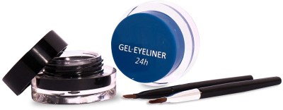 YAWI 2 in 1 Waterproof & Smudge Proof 24 Hours Gel Eyeliner or Kajal 8 g(Black, Blue)