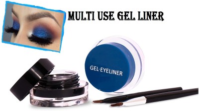 YAWI smudge proof black blue gel eye liner for all type of skin 8 g(black, blue)