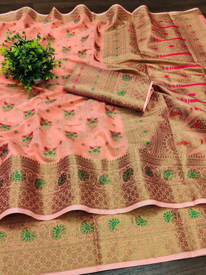 nikchi hub Cotton Silk Self Design Blouse Material