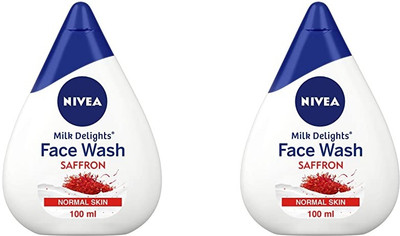 NIVEA MILK DELIGHT NORMAL SKIN SAFFRON FACE WASH 100 ML X 2 Face Wash (200 ml)