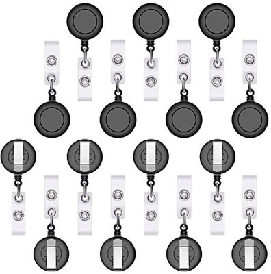 Dey 's stationery store Plastic ID Badge Reel(Pack of 15)