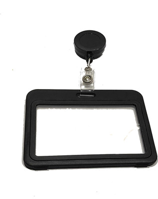 Dey 's stationery store Plastic ID Badge Holder, ID Badge Reel(Pack of 3)