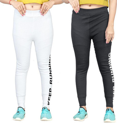 Exitro Black, White Jegging(Printed)