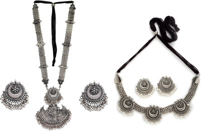 ZUKHRUF Oxidised Silver Silver Jewellery Set(Pack of 1)