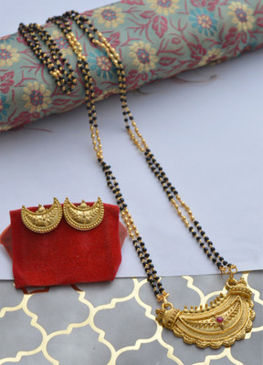 RADHEKRISHNA IMITATION Copper Gold-plated Gold, Black Jewellery Set(Pack of 1)