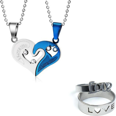 Bellina Alloy Blue, Silver Jewellery Set(Pack of 1)