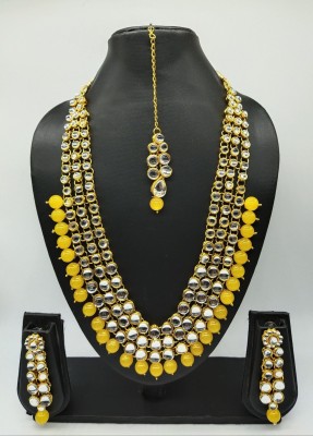 FASHOW Alloy Yellow, White, Gold Jewellery Set(Pack of 1)