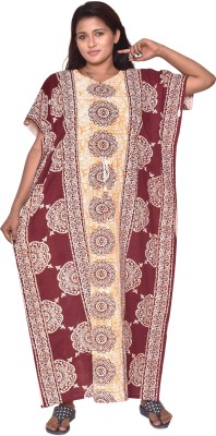 WILDGLOW Printed Cotton Blend Women Kaftan