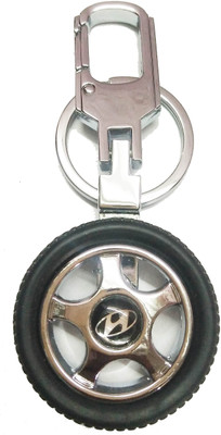 gtrp Metla Silver Colour Hyundai Black Spiner Tyre Fancy Key Chain Key Chain Key Chain