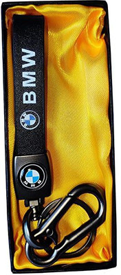 FOXR Leather Stripe BMW Car Keychain with Auto Keyring Key Accessoriesv Key Chain
