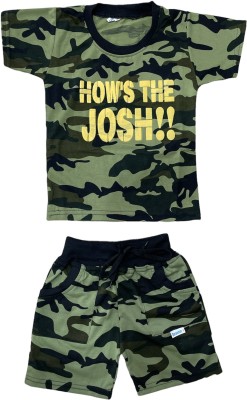 TINY TOON Boys & Girls Casual T-shirt Shorts(Green)