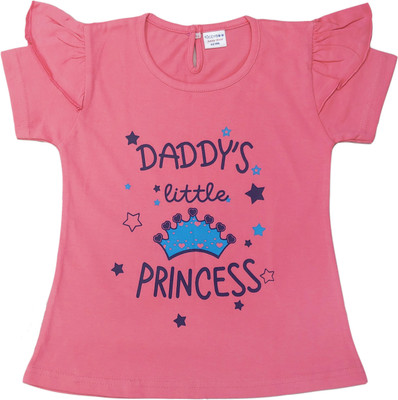 Kiddyboo Girls Casual Pure Cotton A-line Top(Multicolor, Pack of 1)