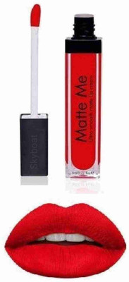 SKYBOAT BEST LIQUID MATTE ME RED COLOR LONG LASTING LIQUID LIPSTICK FOR SEXY LIPS(RED, 4 ml)