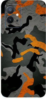 AsSkin Vivo iqooZ6 5g Mobile Skin(Ultra Super Military Orange Camouflage With High Gloss Finish).)