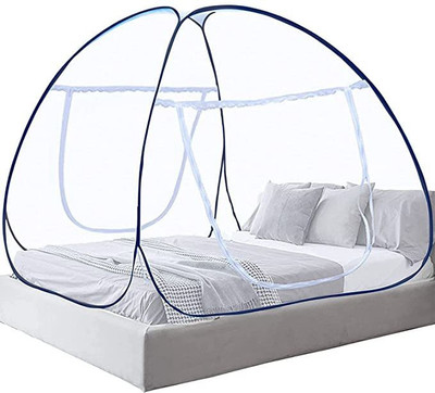 Comfortnet HDPE - High Density Poly Ethylene Adults Washable HDPE - High Density Poly Ethylene Adults Washable Double Bed Mosquito net. BL120 Mosquito Net(Blue & White, Tent)