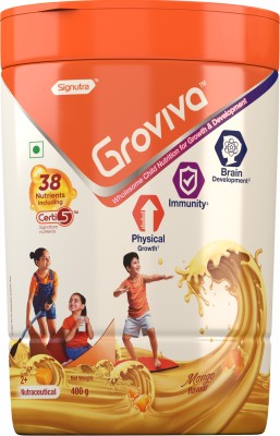 Signutra Groviva Child Nutrition Supplement Jar - 400g (Mango) Protein Blends(400 g, Mango)