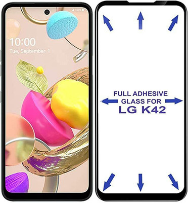 VISHRN Edge To Edge Tempered Glass for LG K42(Pack of 1)