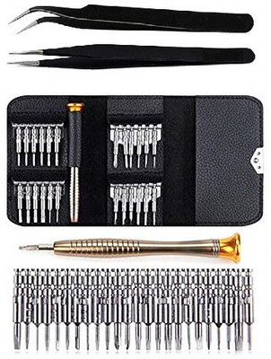 wroughton 25 in 1 Precision Screwdriver Set Multi Pocket Repair Tool Kit with Black Leather Bag for Mobiles|Laptops|Electronics with 2 Tweezers Precision Screwdriver Set(Pack of 27) wroughton 25 in 1 Precision Screwdriver Set Multi Pocket Repair Tool Kit with Black Leather Bag for Mobiles|Laptops|Electronics with 2 Tweezers Precision Screwdriver Set(Pack of 27)