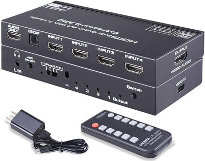 Etzin HDMI 2.0b Switch 4x1 With 7.1(EPL-547H-002) Media Streaming Device(Black)