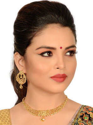 VATSALYA creation Alloy Gold-plated Gold Jewellery Set(Pack of 1)