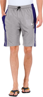 GENX Striped Men Grey Bermuda Shorts