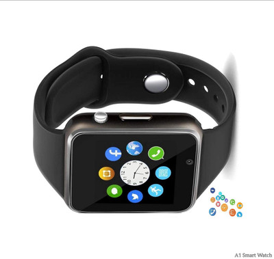 Correngo A1 Smart Watch - Support Sim/Memory Card/Voice Calling Smartwatch(Black Strap, Free Size)