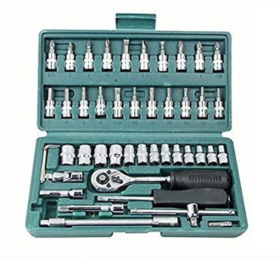 SMBT 46 in 1 Pcs Tool Kit & Screwdriver and Socket Set Socket Set 1green Box Socket Set(Pack of 1)