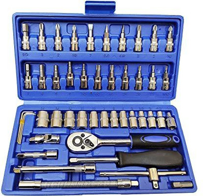 SMBT 46 in 1 Pcs Tool Kit & Screwdriver and Socket Set Socket Set Blue Box Socket Set(Pack of 1)