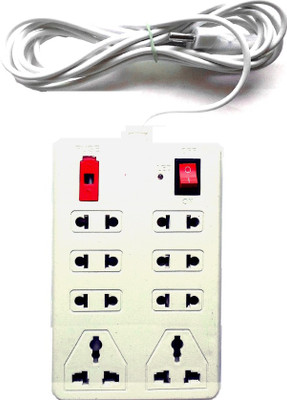 Unitech 8 socket 2 pin extension cord 3 mtr wire 8  Socket Extension Boards(White, 3 m)