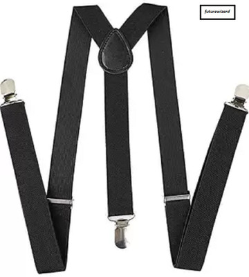 futurewizard Y- Back Suspenders for Men(Black)