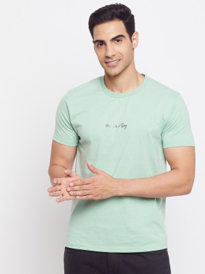 Harbor N Bay Solid Men Round Neck Green T-Shirt