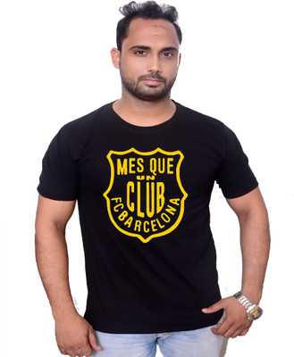 MJ UNIQUE CLUB Graphic Print Men Round Neck Black T-Shirt